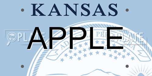 APPLE Kansas License Plate