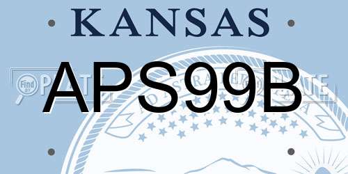 APS99B Kansas License Plate