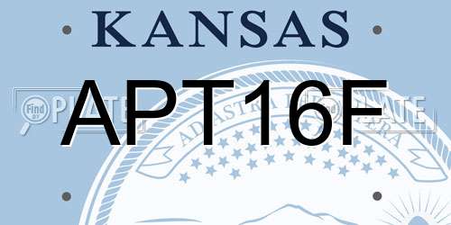 APT16F Kansas License Plate