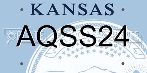 AQSS24 Kansas License Plate