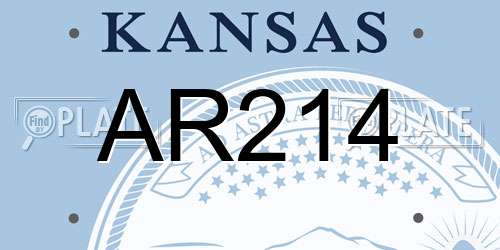 AR214 Kansas License Plate