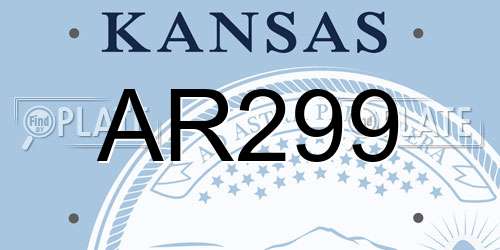 AR299 Kansas License Plate