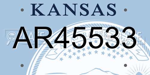 AR45533 Kansas License Plate