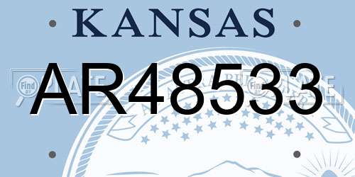 AR48533 Kansas License Plate