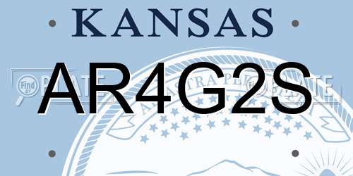 AR4G2S Kansas License Plate