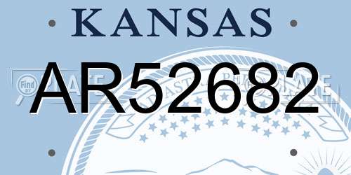 AR52682 Kansas License Plate