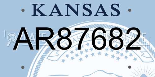 AR87682 Kansas License Plate