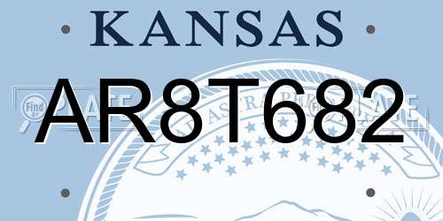 AR8T682 Kansas License Plate