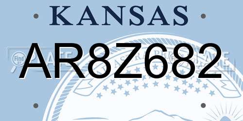 AR8Z682 Kansas License Plate
