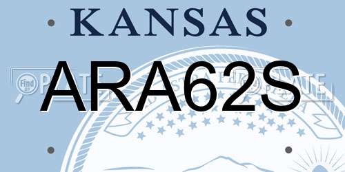 ARA62S Kansas License Plate