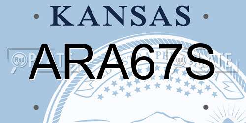ARA67S Kansas License Plate