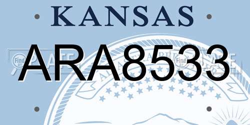ARA8533 Kansas License Plate