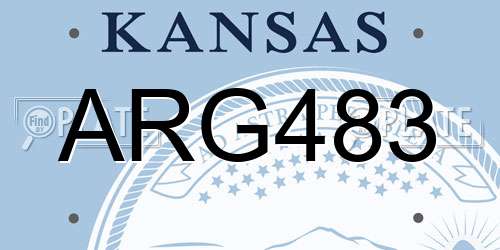 ARG483 Kansas License Plate