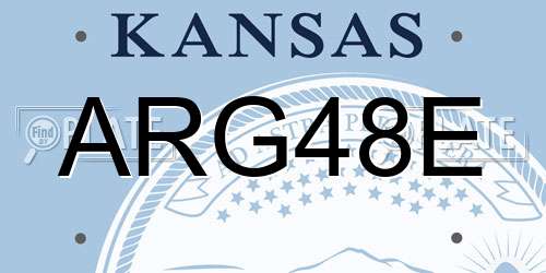 ARG48E Kansas License Plate
