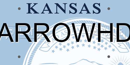 ARROWHD Kansas License Plate