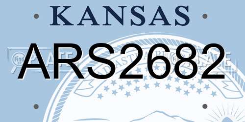 ARS2682 Kansas License Plate