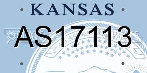 AS17113 Kansas License Plate