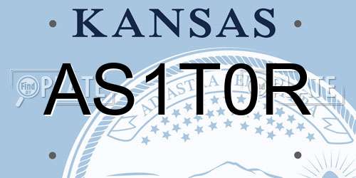 AS1T0R Kansas License Plate