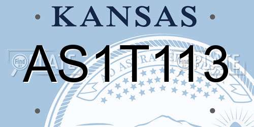 AS1T113 Kansas License Plate