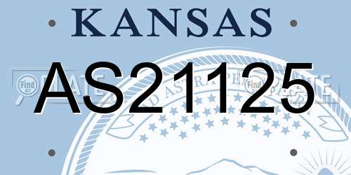 AS21125 Kansas License Plate