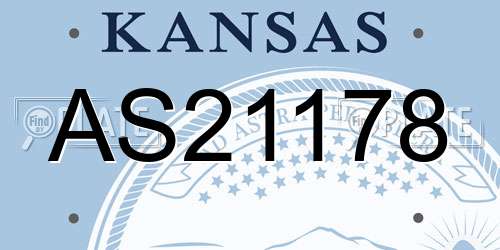 AS21178 Kansas License Plate