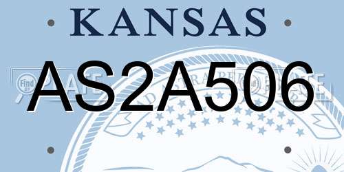 AS2A506 Kansas License Plate