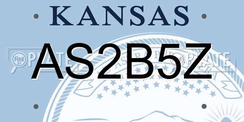 AS2B5Z Kansas License Plate
