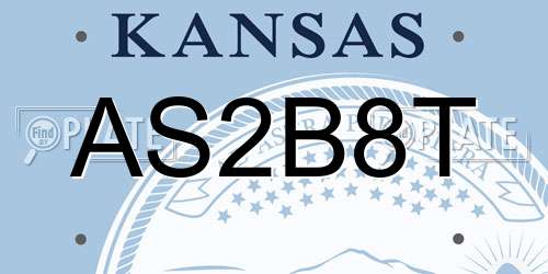 AS2B8T Kansas License Plate