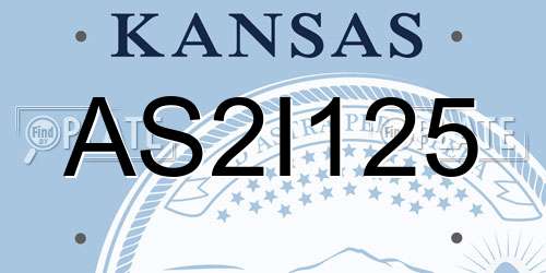 AS2I125 Kansas License Plate