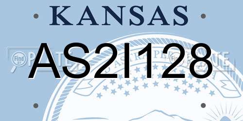 AS2I128 Kansas License Plate