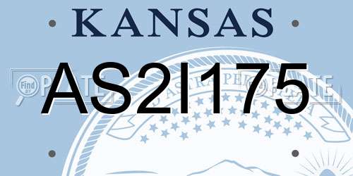 AS2I175 Kansas License Plate
