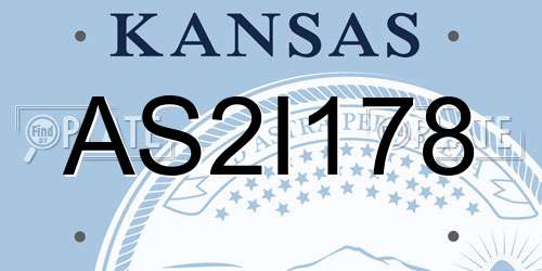 AS2I178 Kansas License Plate