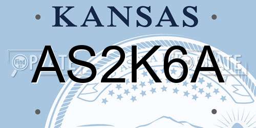 AS2K6A Kansas License Plate