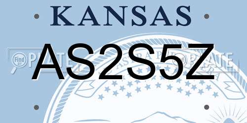AS2S5Z Kansas License Plate