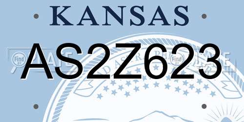 AS2Z623 Kansas License Plate