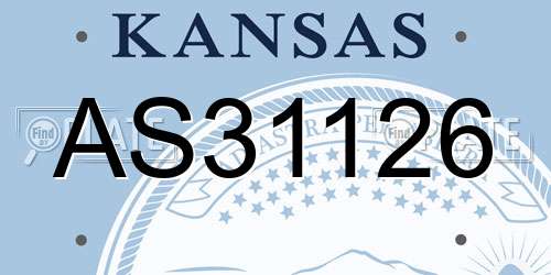 AS31126 Kansas License Plate