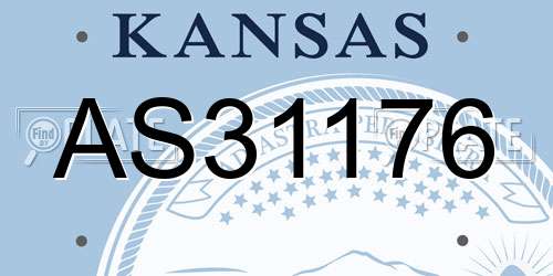 AS31176 Kansas License Plate