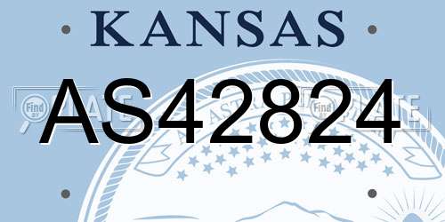 AS42824 Kansas License Plate