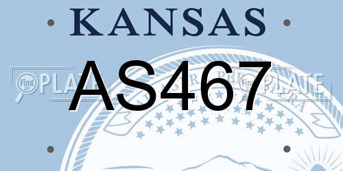 AS467 Kansas License Plate