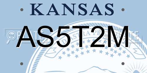 AS5T2M Kansas License Plate