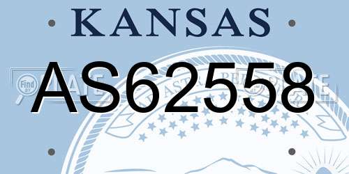 AS62558 Kansas License Plate