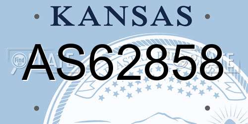AS62858 Kansas License Plate