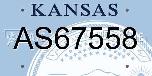 AS67558 Kansas License Plate