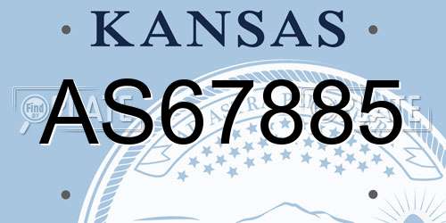 AS67885 Kansas License Plate