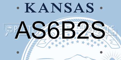 AS6B2S Kansas License Plate