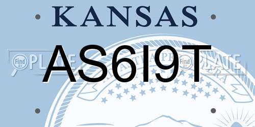 AS6I9T Kansas License Plate