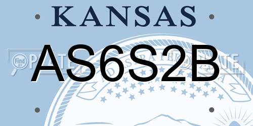 AS6S2B Kansas License Plate