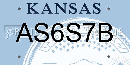 AS6S7B Kansas License Plate