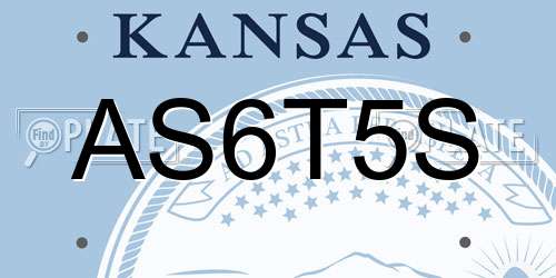 AS6T5S Kansas License Plate
