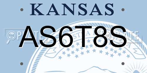AS6T8S Kansas License Plate